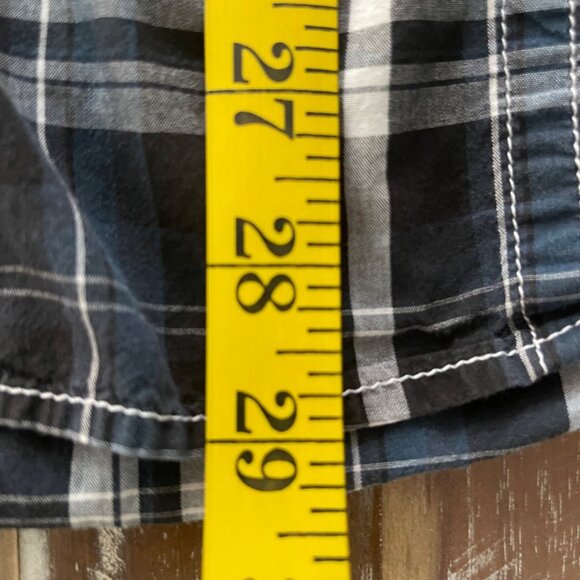 Affliction Mens Y2K Grunge Plaid Button Up Shirt Size XL Embroidered Graphic Alt - Picture 13 of 13